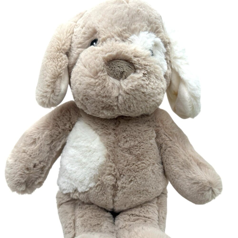 2010 Cloud B Dreamy Hugginz 14" Tan White Puppy Dog Plush Lovey Star Ear Stuffed